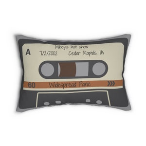 Mikey's Last Show 7/2/02 Cassette Lumbar Pillow 20x14, Widespread panic, #wsmfp