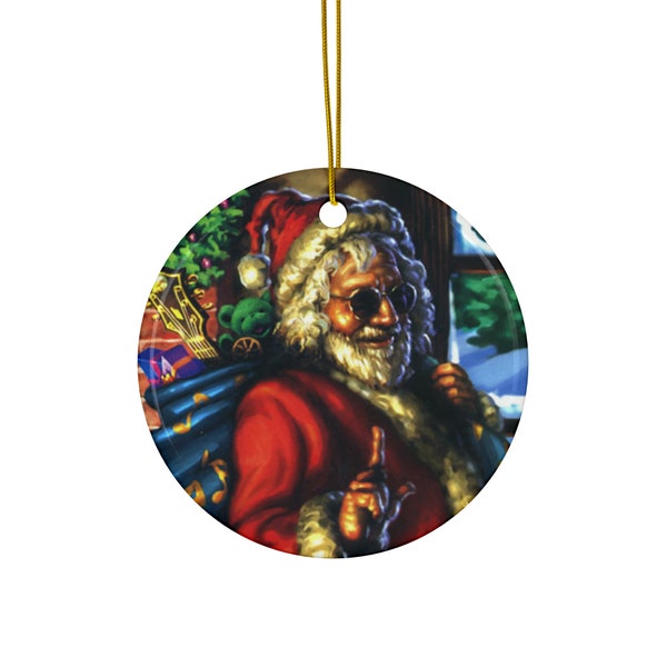 Jerry Garcia Grateful Dead Inspired Ceramic Christmas Ornaments