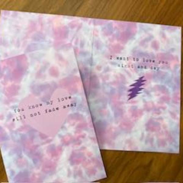 Grateful Dead Lyric Greeting Card – Music Lover Gift, Deadhead Card, Jam Band Inspired Stationery -Not Fade Away!