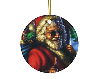 Jerry Garcia Grateful Dead Inspired Ceramic Christmas Ornaments