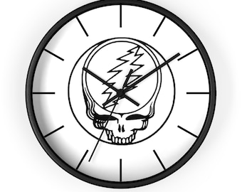 Reloj de pared Steel Your Face, reloj de Grateful Dead, decoración para el hogar de Deadhead, regalo único de Jam Band