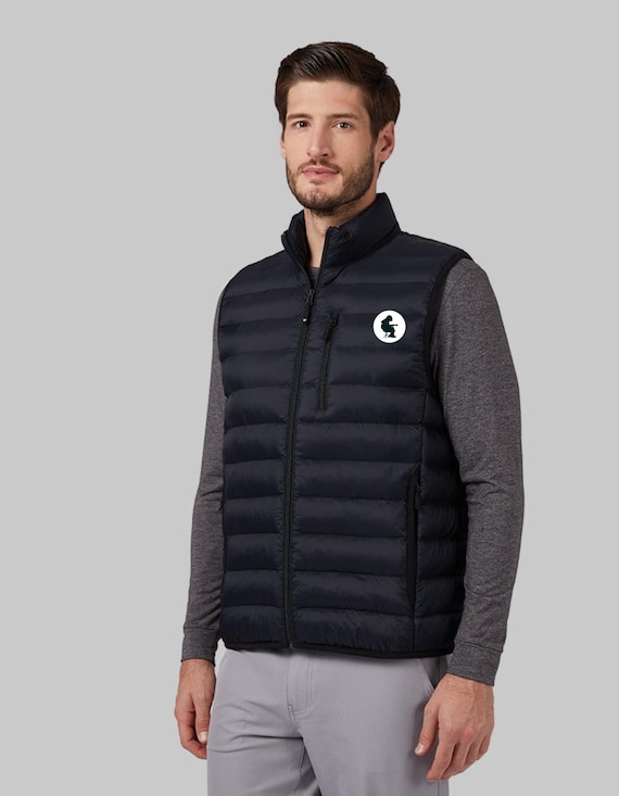 Men's lightweight Puffer Vest, poly-fill with embroidered insignia on left chest