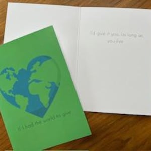 Grateful Dead Lyric Grußkarte - Geschenk für Musik-Liebhaber, Deadhead, Jam Band inspiriert Briefpapier - Wenn ich die Welt zu geben hätte