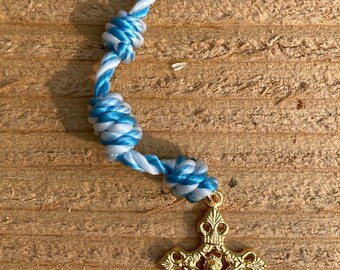 Light Blue Hand-Knotted Rosary