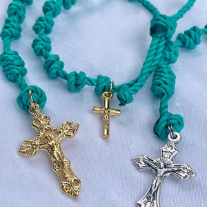 Turquoise Hand Knotted Rosary image 2