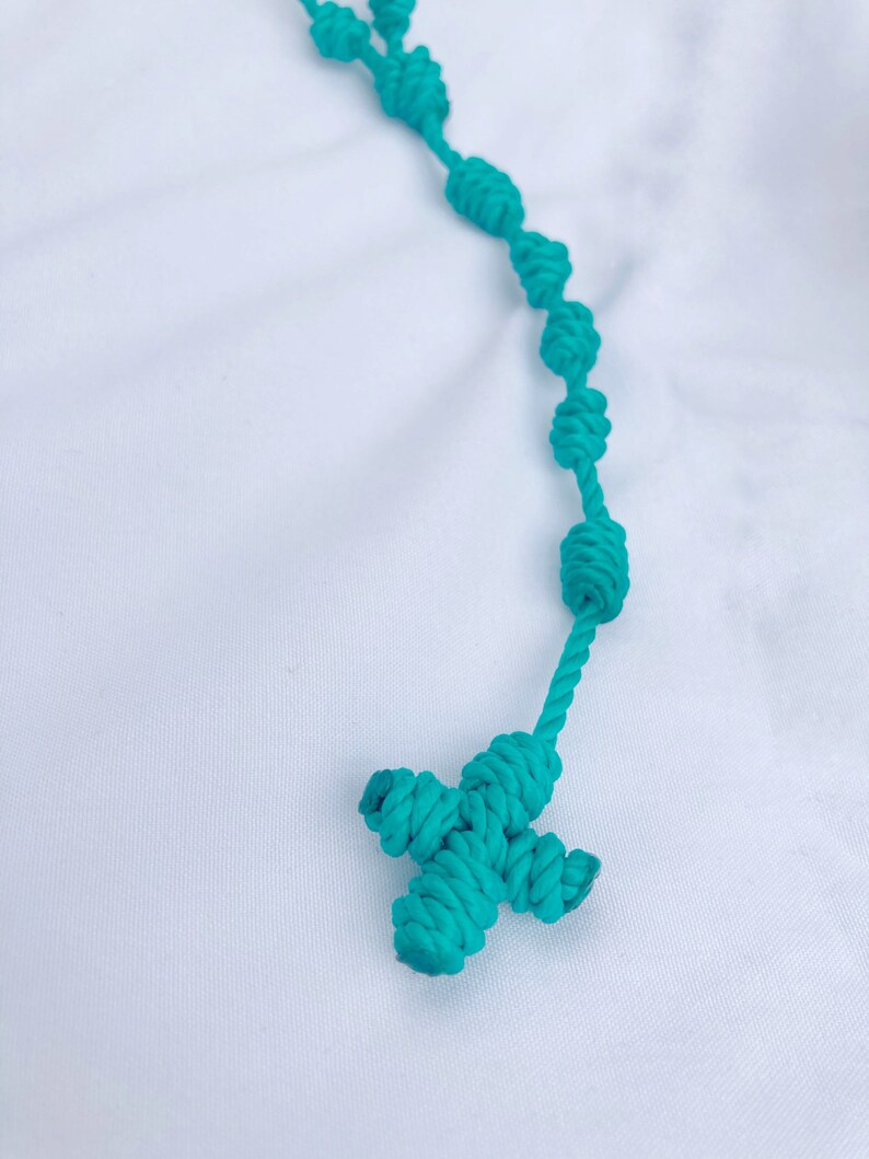 Turquoise Hand Knotted Rosary Hand Knotted Cross