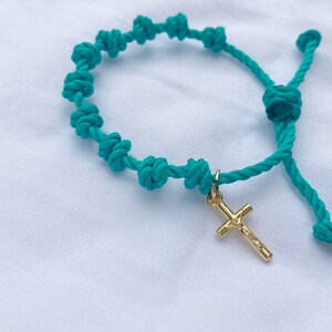 Turquoise Hand Knotted Rosary image 6