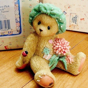 Cherished Teddies Dahlia, &quot;You&#39;re The Best Pick Of The Bunch&quot; 1996 Retired Vintage Collectible Figurine, Gift Idea