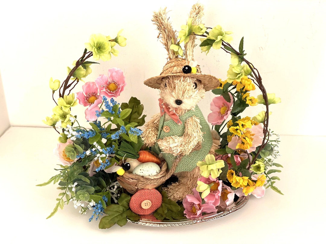 Easter Floral Arrangements with Bunny Feet Base