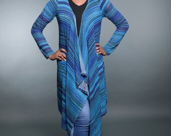 Skye-Blue cardigan, modest clothing, cardigans for women, long cardigan, cardigan, draped cardigan, knit cardigan,