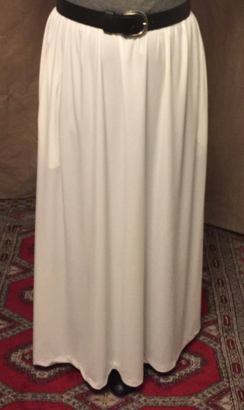 White maxi skirt/ winter white maxi skirt/ women's white skirt/ modest clothing/ loose skirt/ full skirt image 1