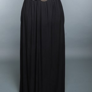 Black maxi skirt/maxi skirt/ women's skirt/ black skirt/ long skirt/ skirt with pockets/ black maxi skirt with pockets/ modest clothing image 5