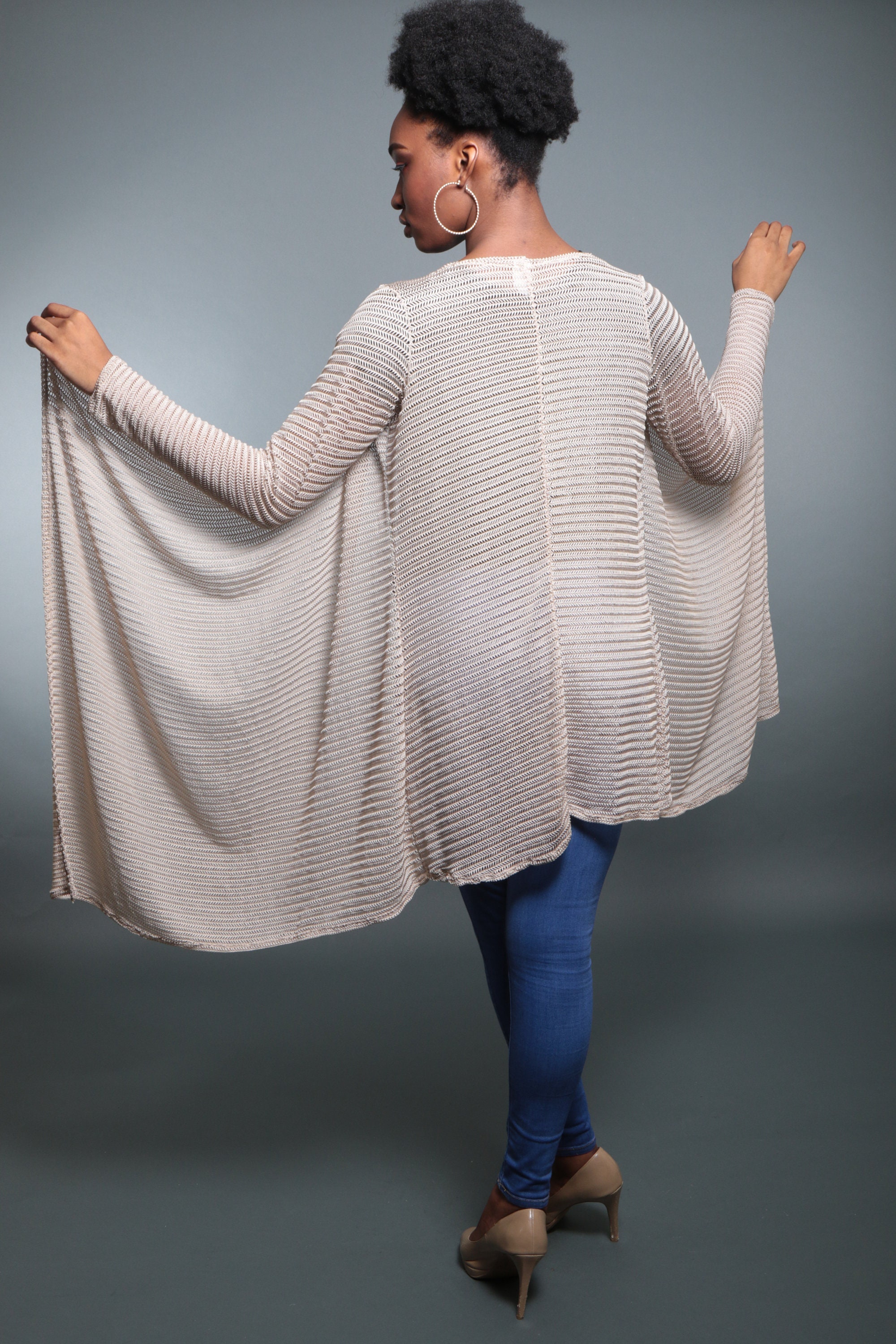 Briellakhaki Cardigan, Women's Sweater, Crochet Women Sweater, Knit