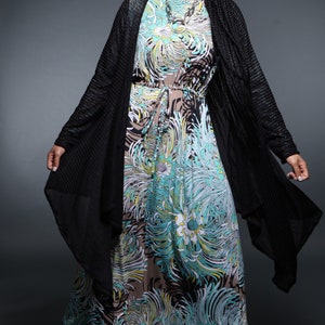 Sofia Aqua floral boatneck, Aqua boatneck maxi dress, dolman sleeve maxi dress, Long sleeve, Maxi Dress, Casual dress image 9