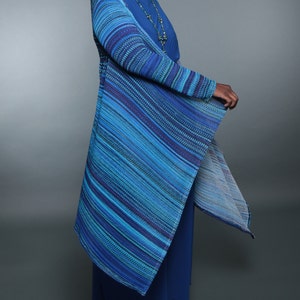 Skye-Blue cardigan, modest clothing, cardigans for women, long cardigan, cardigan, draped cardigan, knit cardigan, image 7