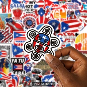 Vibrant Puerto Rico Vinyl Stickers – Waterproof, Durable, Matte Finish. Perfect for Laptops, Water Bottles, and More! Ideal for Any Surface!
