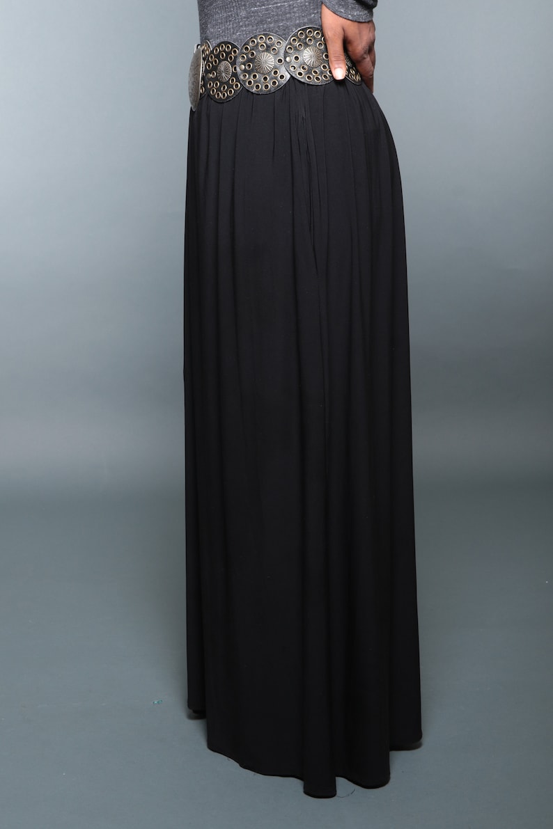 Black maxi skirt/maxi skirt/ women's skirt/ black skirt/ long skirt/ skirt with pockets/ black maxi skirt with pockets/ modest clothing image 6