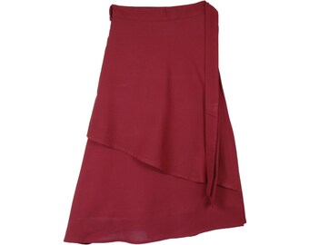 dark red skirt outfit