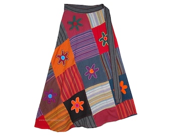 Langer Bohemian Rock Blumenmuster | Boho Reiz