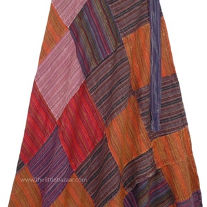 Peach - Jacquard Cotton Wrap Around Skirt 04