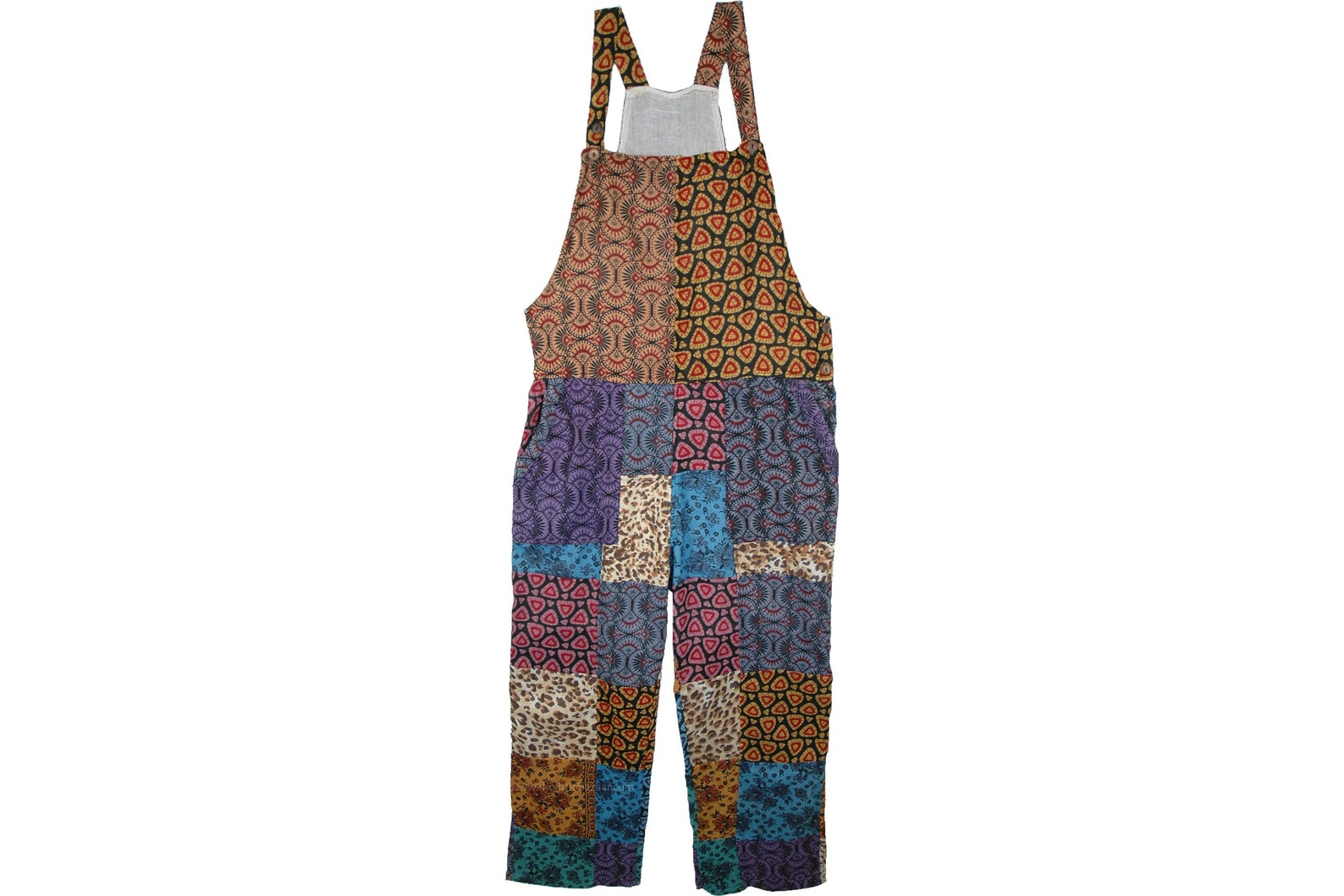Cotton Patchwork Handmade Boho Dungaree Jumpsuit Overalls With Etsy