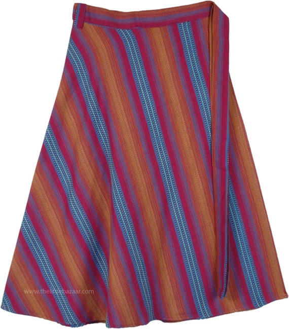 XL to 2X Hand Loomed Cotton Knee Length Wrapper Boho Hippie All