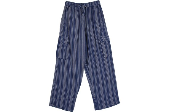 Unisex Boho Pull up Cotton Cargo Pants 