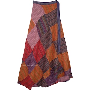 Multicolor - Tukdi Patchwork Cotton Wrap Around Skirt 29