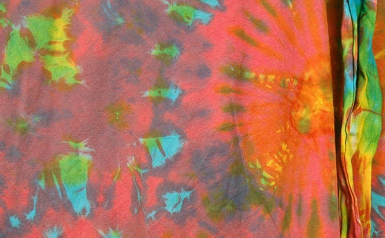 Killarney Tie Dye Wrap Around Long Skirt in Thick Jersey Cotton