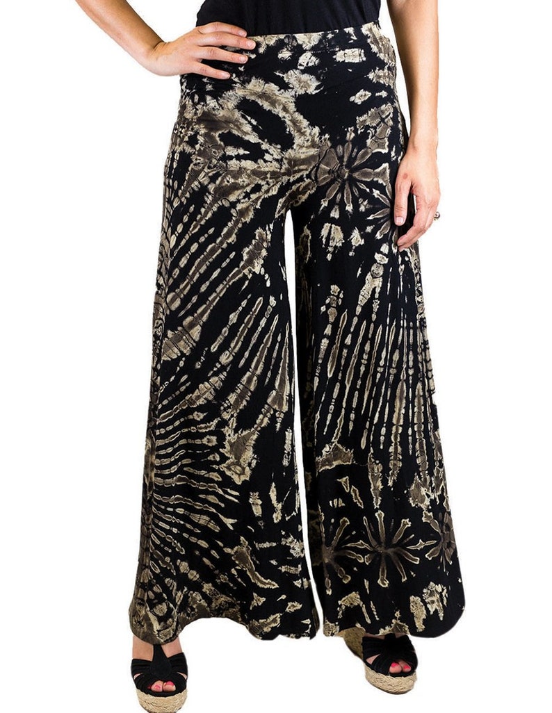 Shadow Tie Dye Rayon Stretchy Palazzo Trousers Wide Leg Pants - Etsy