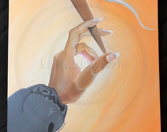 Light The Blunt - (30x40cm) Acrylic on Canvas Painting