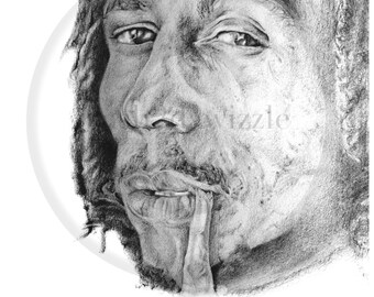 Bob Marley - Gloss Print #drawing