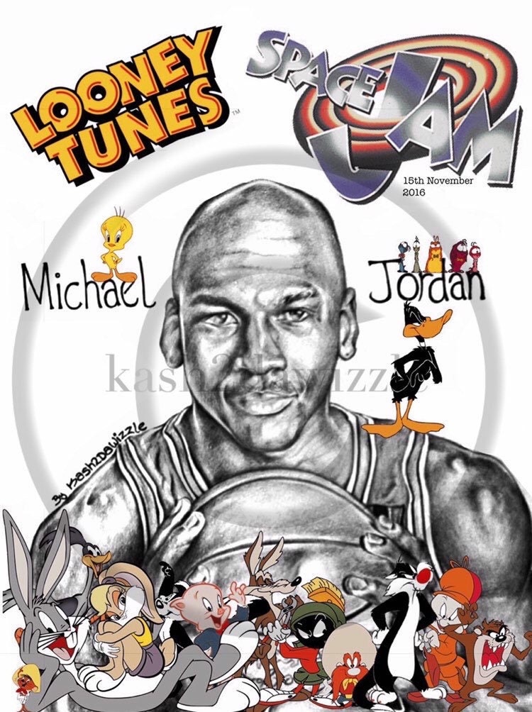 Michael Jordan - Space Jam/looney Toons Version - (print