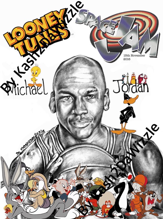 Michael Jordan Space Jam/Looney Toons Version | Etsy