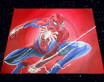 Spiderman - Acrylic on Canvas Painting