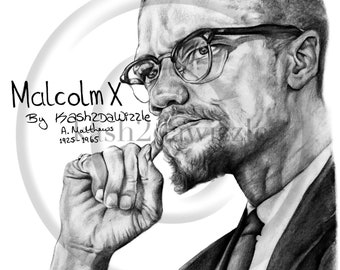 Malcolm X (1925-1965) #Drawing (Print/Poster/Canvas)