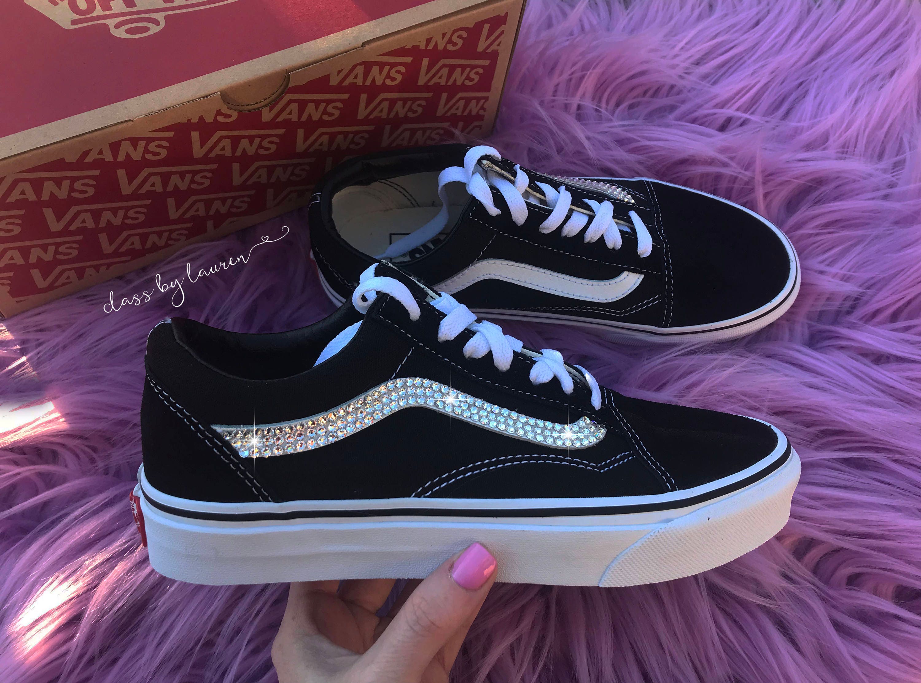 womens black vans size 6.5