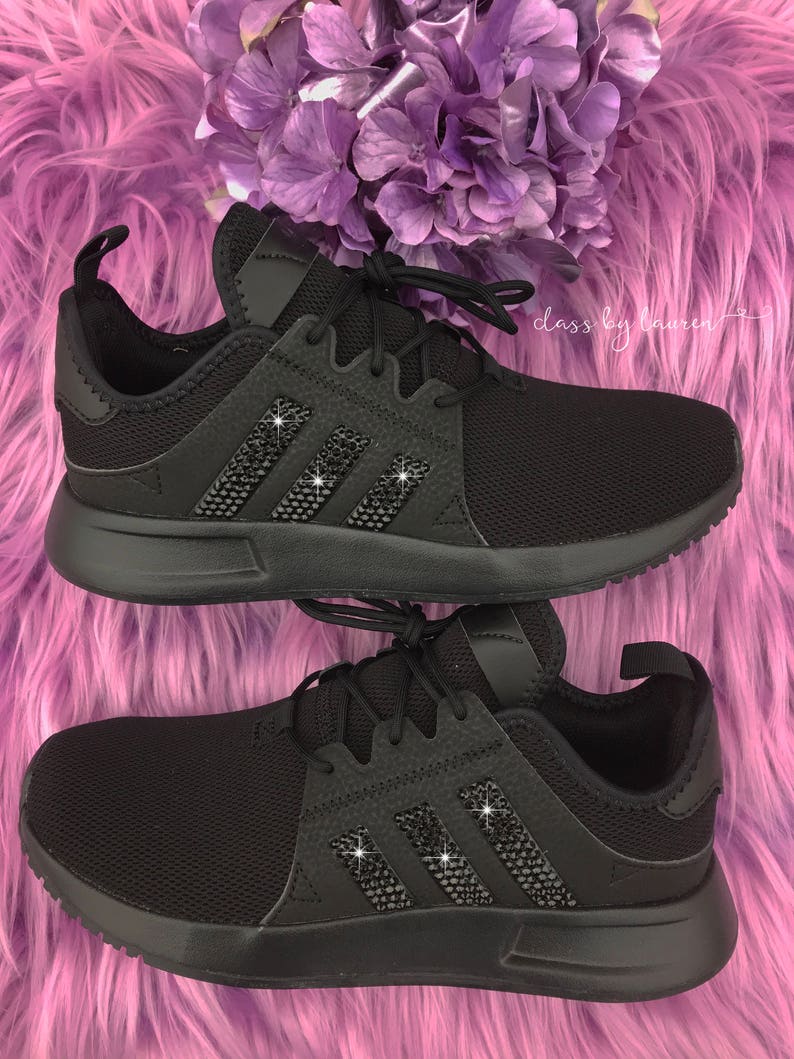 Swarovski Adidas XPLR Black Shoes Girls Women Etsy