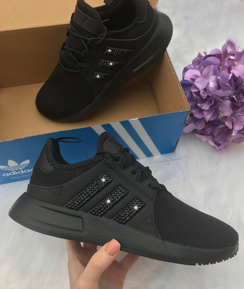 Swarovski Adidas XPLR Black Shoes Girls Women | Etsy