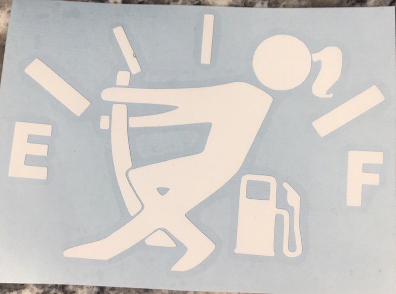 Car decal fuel gauge gas level