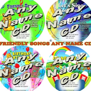 Friendly Songs® ((Any Name)) Mail - Name Personalized Children CD&#39;S - Birthdays - Christian - Lullabies - More!