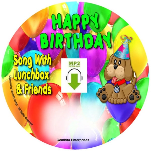 MP3 Download -- Friendly Songs -- Happy Birthday Song! -- Personalized Children Music
