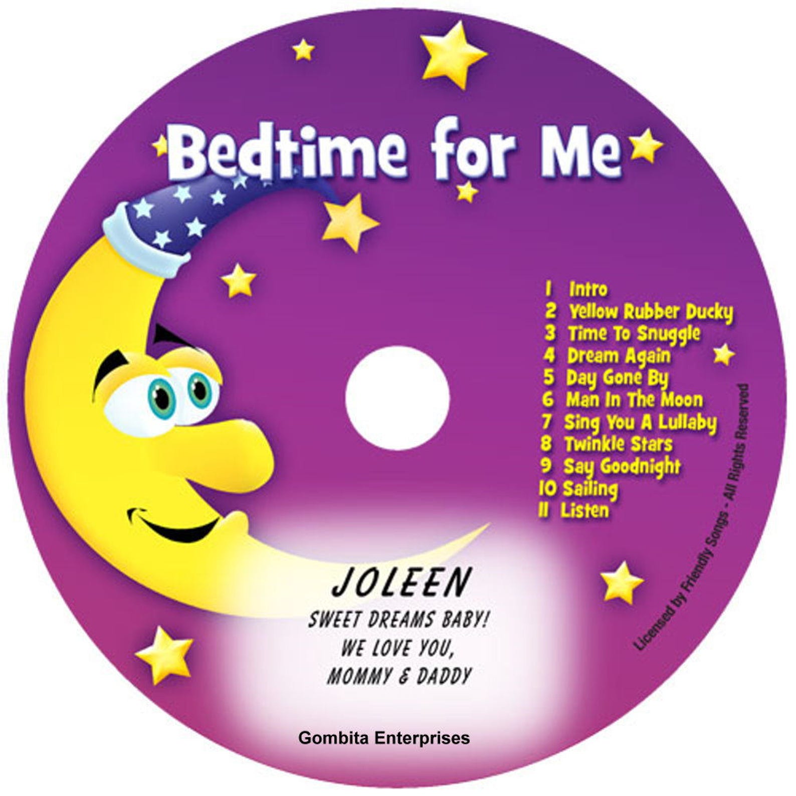 Friendly Songs Name Personalized Children CD 10 Albums Etsy