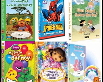 Mail - Mediak - Photo and Name Personalized DVD'S & MP4'S - Care Bears, Barney, Dora, (Spider Man Photo Only) By Kideo