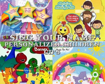 Sing Your Name Personalized Children CD&MP3 - Barney, Care Bears, Music For Me, Christmas - Many More!