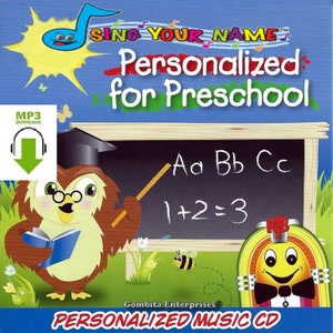 MP3 Digital Download - Sing Your Name Personalized Children - Personalized For Preschool