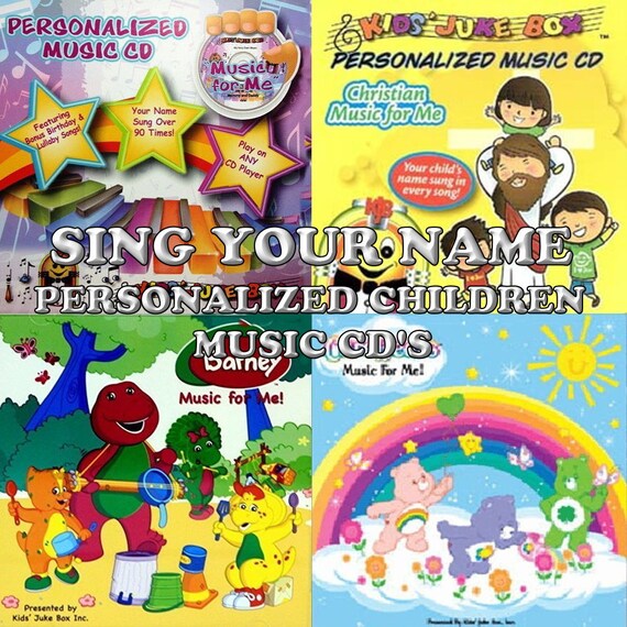Name Personalized Children Cd Barney Vol 1 Vol 2 Care Bears Music For Me Christmas More By Sing Your Name - 