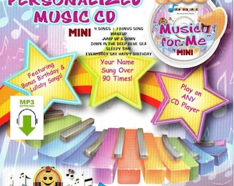 Descarga digital MP3 - Canta tu nombre personalizado para niños - 5 canciones Música para mí Volumen 1 MINI