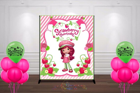 Strawberry Shortcake Backdrop Strawberry Shortcake Banner Etsy