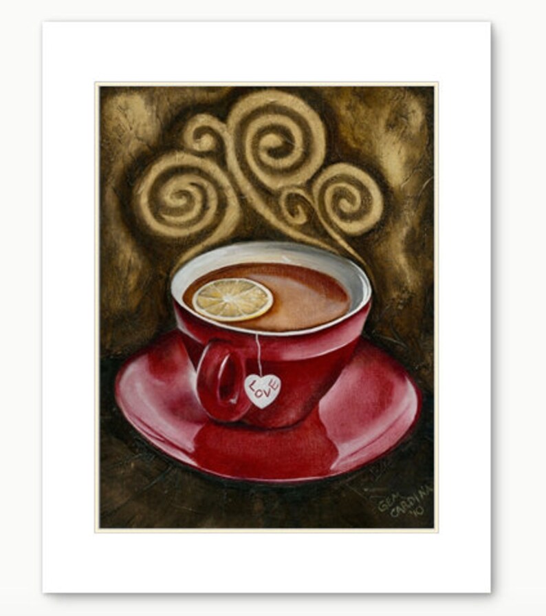 Red Tea Cup Love blissful Moments Etsy UK